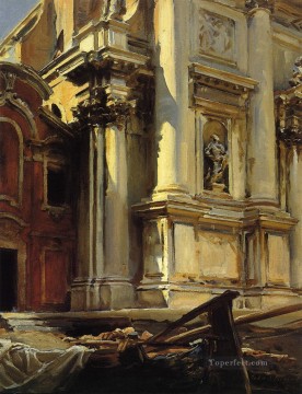 Esquina de la Iglesia de San Stae John Singer Sargent Venecia Pinturas al óleo